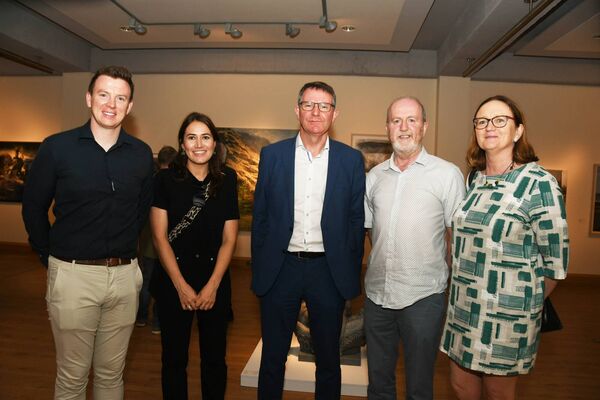 At the opening of the RHA West Exhibition at Ballina Civic Offices, taking place in conjunction with Ballina 2023 and Ballina Arts Centre, were Cllr Mark Duffy, Sarah Cotterill, Kevin Kellym Chief Executive, Mayo Co Council; Declan Turnbull, Head of Ballina Municipal District, and Rosa Meehan.Picture: John O'Grady
