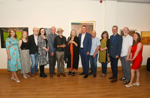 Ballina 2023 and Ballina Arts Centre Present RHA West Exhibition From Ballina Civic Offices with Anne Marie Flynn Marketing Ballina 2023, Annette Maughan Ballina 2023, Patrick Murphy RHA Director, Ann Marie McGing Acting Arts Officer MCC, Paul Cunningham Director Ballina Arts Centre, Pat Harris, Eilis O'Connell, Kevin Kelly Chief Executive MCC, Donal Teskey, Maeve McCarthy, Mick O'Dea PPRHA, Declan Turnbull, Head of Ballina Municipal District MCC and Lisa Hallinan, Project Manager Ballina 2023. Picture: John O'Grady.