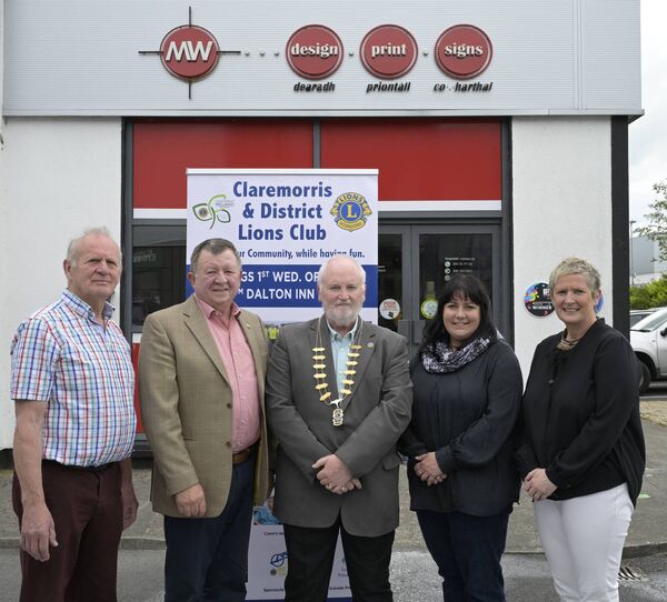 Claremorris and District Lions Club members, from left: John Whittle, James Preston, Andy Bibby, Melissa Walsh and Orla Sweeney.