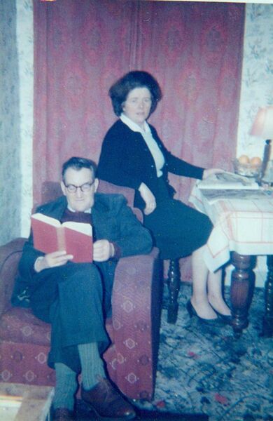Colmán Ó Raghallaigh's father and mother pictured at Christmas 1964.