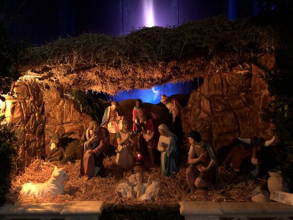 The crib that has been part of the Christmas tradition in the Ó Raghallaigh home since 1964.
