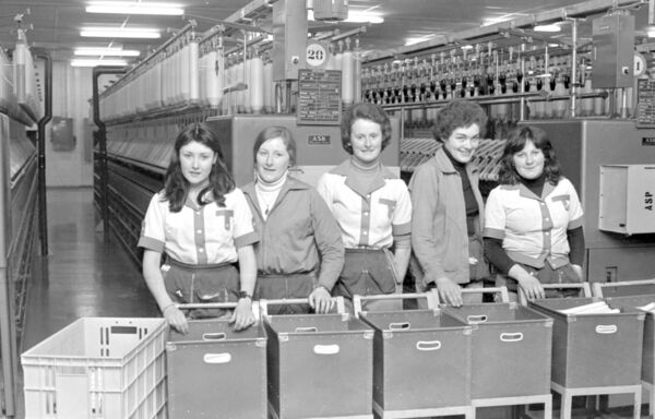 Staff of the Asahi plant during a site visit by the Western People in April 1978. Picture: Western People Archives Staff of the Asahi plant during a site visit by the Western People in April 1978. Picture: Western People Archives