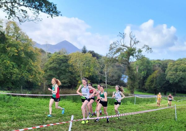 Mayo AC's Martina O’Connor (left) leading the women's field on the first lap in the company of Moy Valley AC's Clodagh Gill, Eimear Hughes of Castlebar AC and Swinford AC's Caitlin Hughes (partly hidden). Mayo AC's Martina O’Connor (left) leading the women's field on the first lap in the company of Moy Valley AC's Clodagh Gill, Eimear Hughes of Castlebar AC and Swinford AC's Caitlin Hughes (partly hidden).