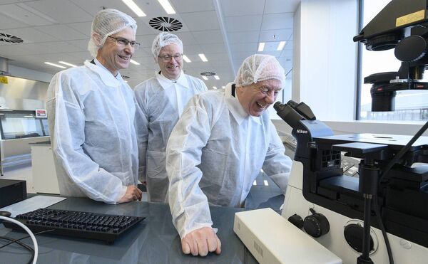 Pictured in February 2020 at the opening of Allergan’s new €160 million Biologics facility in Westport were Paul Coffey (right), Vice President of Global Manufacturing (Eyecare and Biologics) and site lead at Westport; Wayne Swanton, Executive Vice President of Global Operations at Allergan; and the then Minister for Rural and Community Development Michael Ring. Picture: Michael McLaughlin Pictured in February 2020 at the opening of Allergan’s new €160 million Biologics facility in Westport were Paul Coffey (right), Vice President of Global Manufacturing (Eyecare and Biologics) and site lead at Westport; Wayne Swanton, Executive Vice President of Global Operations at Allergan; and the then Minister for Rural and Community Development Michael Ring. Picture: Michael McLaughlin