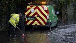 Children carried out of flooded Kilkenny school amid heavy rainfall Children carried out of flooded Kilkenny school amid heavy rainfall