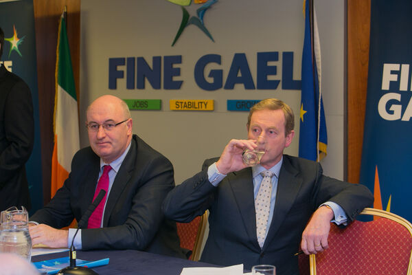 Taoiseach Enda Kenny with Fine Gael Director of Elections Phil Hogan at the launch of Fine Gael’s European Election campaign at the Royal College of Physicians, Kildare Street, Dublin in 2014. Picture: Gareth Chaney Collins Taoiseach Enda Kenny with Fine Gael Director of Elections Phil Hogan at the launch of Fine Gael’s European Election campaign at the Royal College of Physicians, Kildare Street, Dublin in 2014. Picture: Gareth Chaney Collins