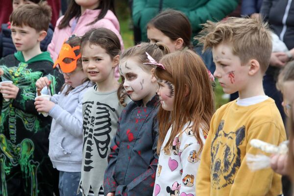 Youngsters enjoying the unveiling of the mural at Ballyhaunis Friary. Picture: Fr Stephen Farragher