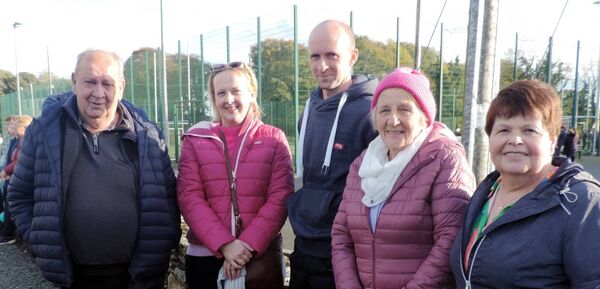 At the official opening of the new walk in Kilmovee were, from left: Martin, Claire, Paul, and Margaret Healy, with Mary Caulfield. Picture: James Hunt Photography
