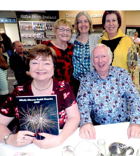 Pictured at the Kilkelly Kilmovee book launch in Ireland West Airport were, back row, from left: Mary and Noreen Waldron and Margaret Mahon. Front row: Moyra Fraser and Mick Foster Picture: James Hunt Photography 