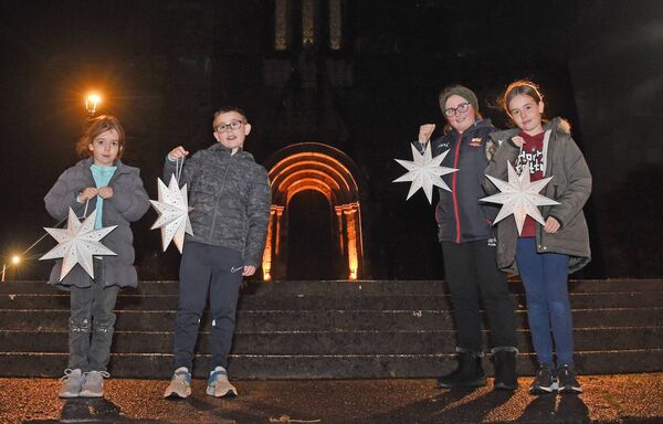 Éabha, Séimi, and Mae Thorhnhill with Kellymae Cogan-Flynn enjoying the Lantern Walk at St Patrick's Church in Newport, which was the final event of the successful Mayo Dark Skies Festival last year. Picture: Conor McKeown Éabha, Séimi, and Mae Thorhnhill with Kellymae Cogan-Flynn enjoying the Lantern Walk at St Patrick's Church in Newport, which was the final event of the successful Mayo Dark Skies Festival last year. Picture: Conor McKeown