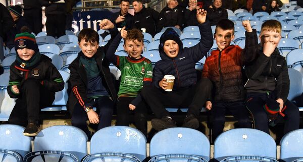 Young Ballina Stephenites supporters whp were in Castlebar to cheer on their team in the Connacht Club SFC quarter-final against London champions Fulham Irish. Picture: David Farrell Photography Young Ballina Stephenites supporters whp were in Castlebar to cheer on their team in the Connacht Club SFC quarter-final against London champions Fulham Irish. Picture: David Farrell Photography