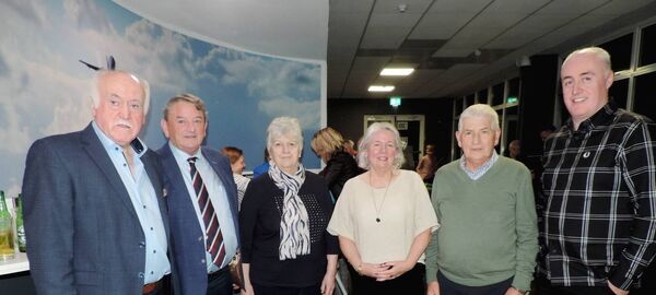 At the launch of the Kilkelly Kilmovee Book at Knock Airport were from left; Danny Horkan, Luke Maye, Maura Maye, Kay Hallahan, Tony Hallan and Darragh Horkan. Pic. James Hunt Photography.