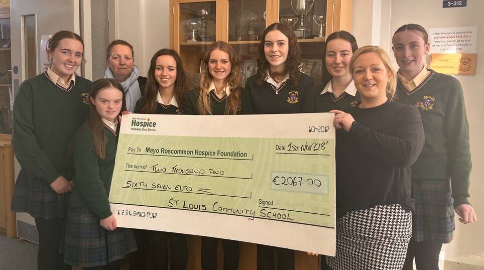 St Louis Community School raise €2067 for Mayo Roscommon Hospice - Your community - Vimarsana News