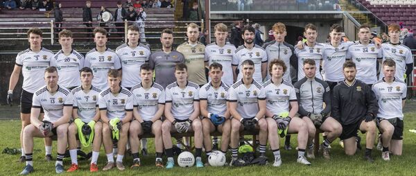The Kilmeena squad pictured at Tuam Stadium ahead of Sunday's Connacht intermediate club championship semi-final against Monivea-Abbey.