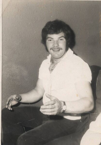 Oliver poses for the camera during his ballroom days back in Leitrim.