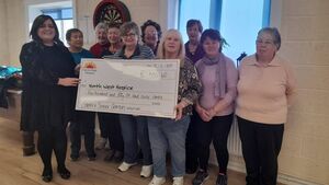 Seaside Crafters, Enniscrone, present cheque to North West Hospice Seaside Crafters, Enniscrone, present cheque to North West Hospice
