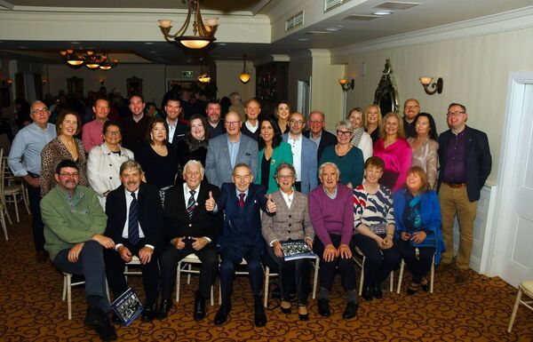 Henry Wills is pictured with current and former staff of the Western People at the launch of his new book.