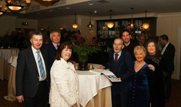 Henry Wills with family members and friends, Kevin and Ann Foody, Michael and Mary Bourke, Keith Bourke and Siobhan Foody. Picture: John O'Grady
