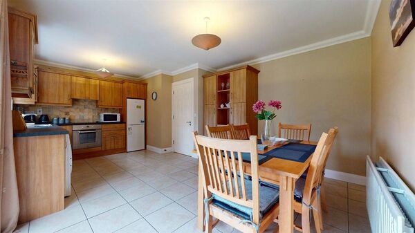The kitchen and dining area.