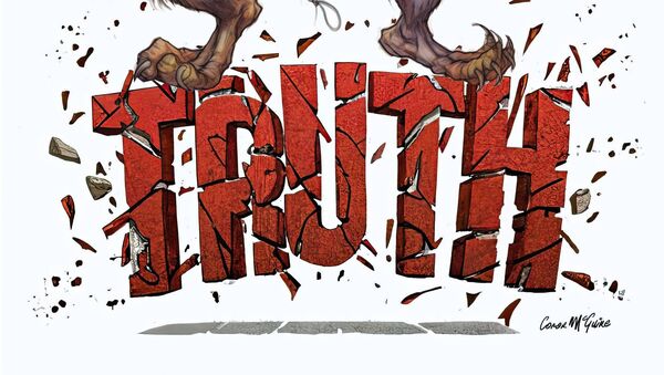 The sad punchline is the proliferation of phony news, which has cast a deep, impenetrable fog over legitimate reporting. The sad punchline is the proliferation of phony news, which has cast a deep, impenetrable fog over legitimate reporting.