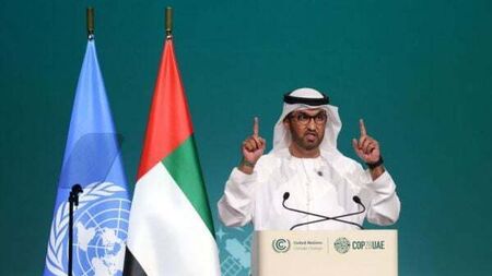 Mary Robinson in tense exchange with Cop28 president over fossil fuels
