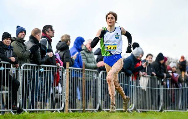 Kirsty Maher of Moy Valley AC competing in the Womens U18 and Junior 5000m during the 123.ie National Senior and Even Age Cross Country Championships at Gowran Demesne in Kilkenny last month. Picture: Ben McShane/Sportsfile