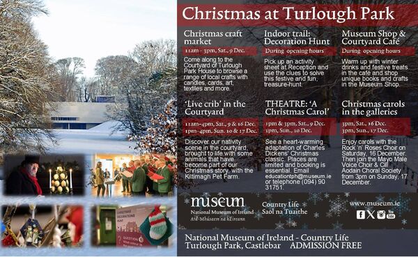 The Christmas at Turlough Park programme. The Christmas at Turlough Park programme.