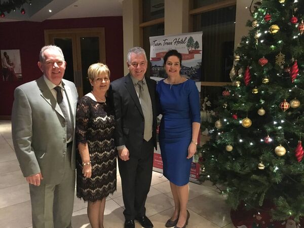 Tommy and Maura Flannery and Sean and Miriam Lavelle pictured in the Twin Trees Hotel in Ballina at the centenary celebrations for Joseph Murphy Ltd in 2016. 