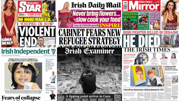 What the papers say: Wednesday's front pages