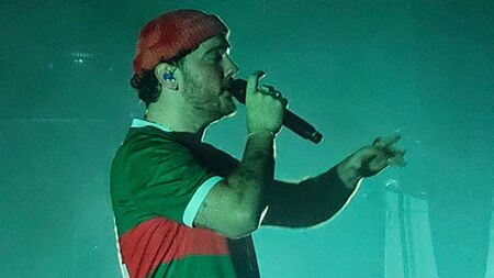 World renowned music star sports Mayo jersey