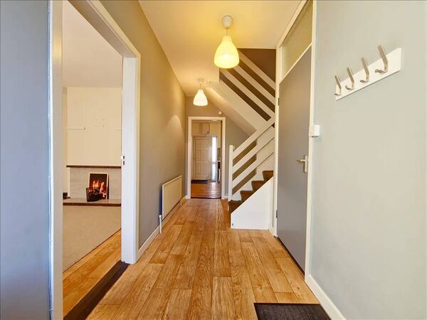 The hallway into No 35 Chestnut Grove.