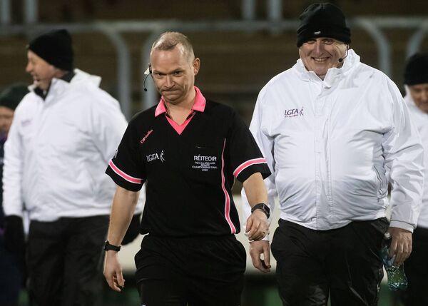 Referee Garryowen McMahon took charge of the 2023 Mayo SFC final.