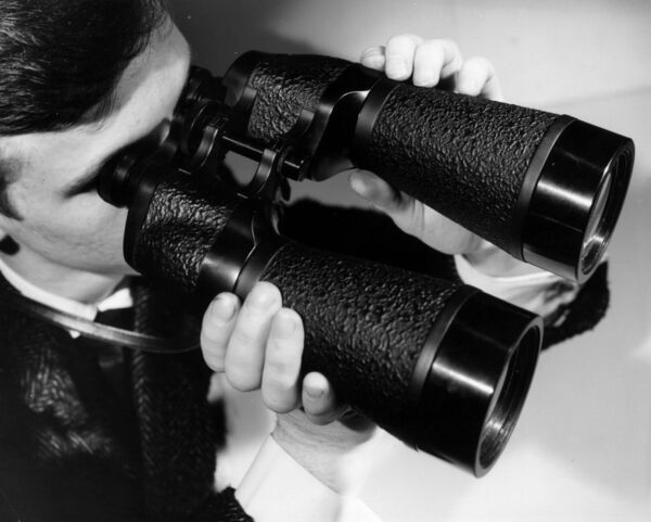 It struck me that my father was more interested in the binoculars than I was. 