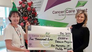 Local notes: Presentation of €5000 to Cancer Care West