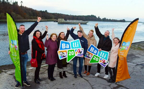 Launching the Macnas event as part of Ballina 2023 were, from left: Cian Gimartin, Ballina 2023 and Ballina Salmon Festival; Emma O'Donoghue, Moy Valley Resources and Ballina Salmon Festival; Mary Dunne, Swim Ireland; Mags Downey Martin, Ballina 2023, Ballina Chamber of Commerce and Ballina Salmon Festival; Cllr Jarlath Munnelly, Chairperson, Ballina 2023; Victoria McCormack, Macnas Education Officer; Johnny O'Reilly, Macnas Executive Director and Lisa Hallinan, Project Manager, Ballina 2023. Picture: John O'Grady Launching the Macnas event as part of Ballina 2023 were, from left: Cian Gimartin, Ballina 2023 and Ballina Salmon Festival; Emma O'Donoghue, Moy Valley Resources and Ballina Salmon Festival; Mary Dunne, Swim Ireland; Mags Downey Martin, Ballina 2023, Ballina Chamber of Commerce and Ballina Salmon Festival; Cllr Jarlath Munnelly, Chairperson, Ballina 2023; Victoria McCormack, Macnas Education Officer; Johnny O'Reilly, Macnas Executive Director and Lisa Hallinan, Project Manager, Ballina 2023. Picture: John O'Grady