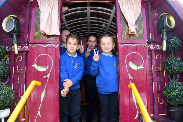 Children from Scoil Iosa in Ballina attending This Giant Tent celebration of culture and identity as part of Ballina 2023. Picture: John O'Grady Children from Scoil Iosa in Ballina attending This Giant Tent celebration of culture and identity as part of Ballina 2023. Picture: John O'Grady