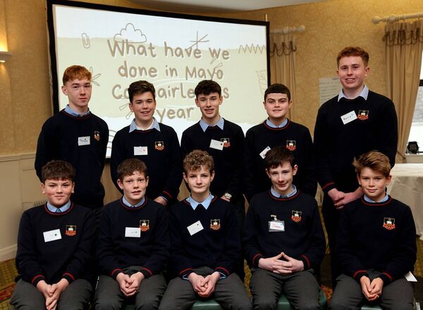 Pictured at the Mayo Comhairle na nÓg Youth Conference were students from St Muredach's College, Ballina. 	 Picture: Trish Forde
