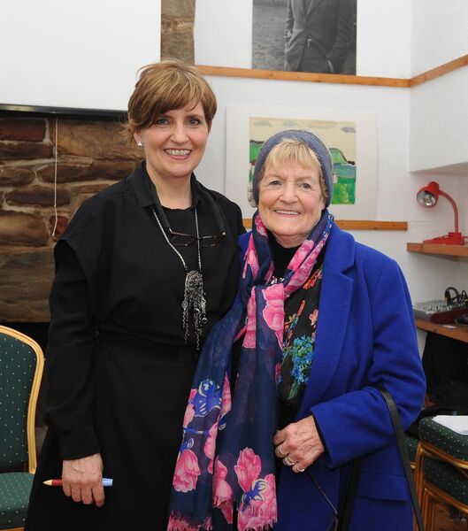 Morag Prunty with her mum Moira at the Heinrich Boll Memorial weekend in Achill in 2018. Picture: Conor McKeown