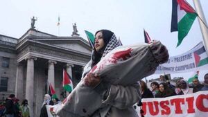 Thousands join pro-Palestinian march in central Dublin