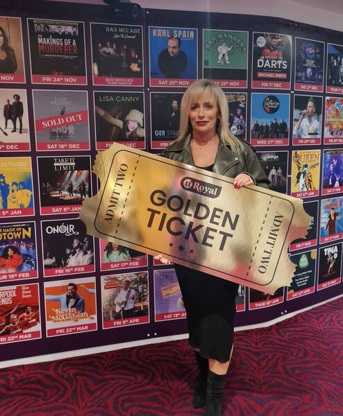 Rachael Abbott with her TF Royal Golden Ticket. Rachael Abbott with her TF Royal Golden Ticket.