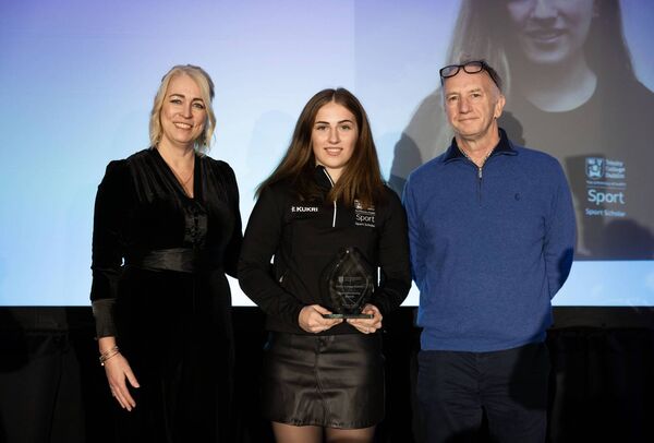 
                        Cuileann Bourke, centre, is this year’s Handball award winner.