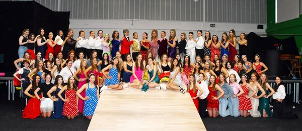 The entire cast of Time After Time, which will be staged by the TY students of St Mary's Secondary School in Ballina later this week.