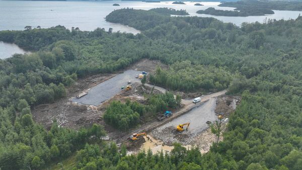 The site for Daisy Lodge Mayo which will be built on the shores of Lough Corrib in Cong.