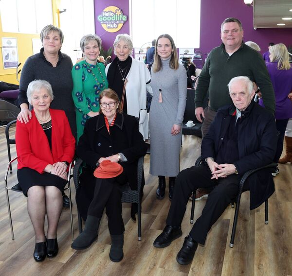 Pictured at the official opening of the Good Life Health and Wellbeing Hub in Castlebar were, front row, from left: Kay Mulroy, Eileen Mulroy, Sean Mulroy. Back row: Breda Mulroy, Cora Mulroy, Kathleen Pepper, Dympna and John Mulroy. Picture: Michael Donnelly