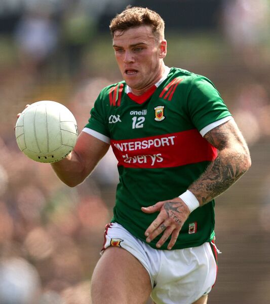 GAA Football All-Ireland Senior Championship Round 2, Hastings MacHale Park, Mayo 4/6/2023 Mayo vs Louth Mayo's Jordan Flynn Mandatory Credit ©INPHO/Laszlo Geczo