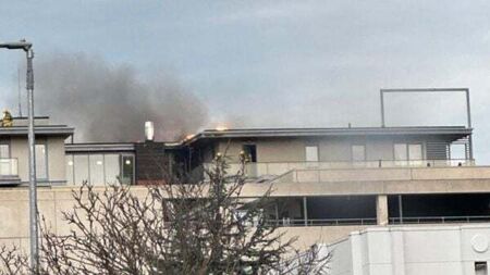 Fire at apartment building in Sandyford brought under control