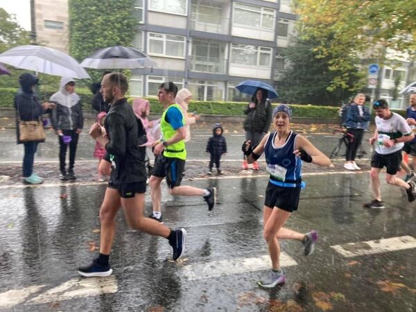 Rita Casey competing in the Dublin City Marathon.