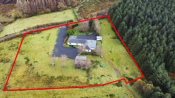An overhead shot of the site.