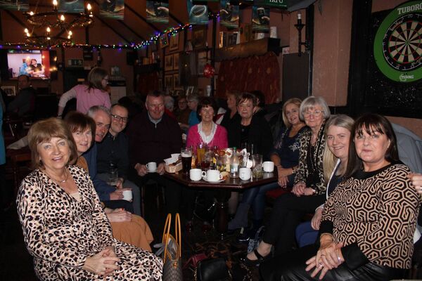 Fr Michael Reilly is pictured at The Lodge Cloghans with members and friends of the Knockmore Rathduff Women's Group.