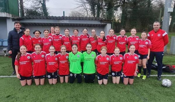 The Mayo U13 girls who were 3-1 winners against near neighbours Sligo/Leitrim, a result which has sent them through to the Inter-League Cup quarter-finals.